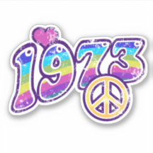 Aangepast 1973 Pro Roe-Sticker - Schoonheid hippy-