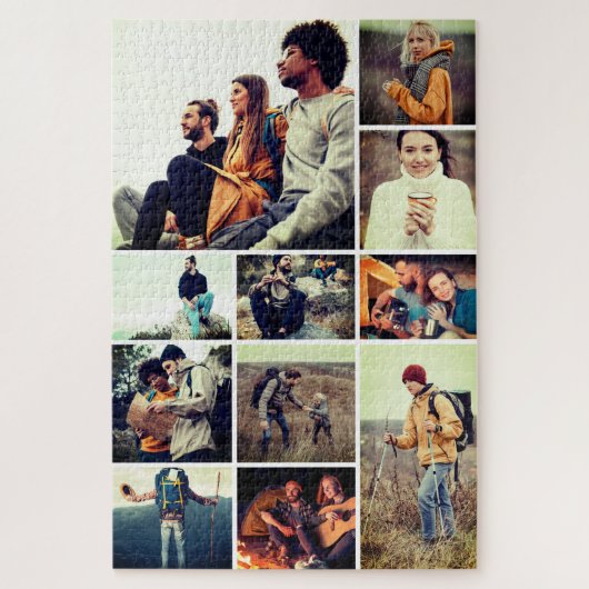 Aangepast 1.014-stuk 11-fotocollage moeilijk legpuzzel (Verticaal)