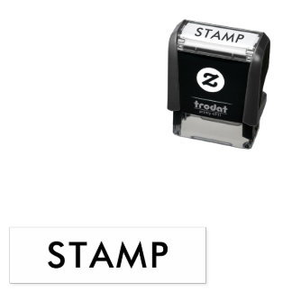 Aangepast 1.4" x 0.4" zelfinktende stempel