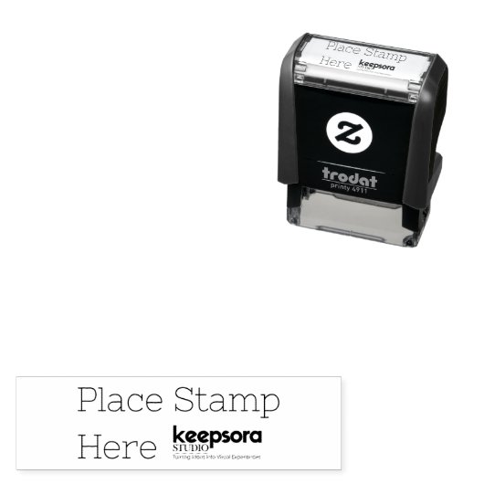 Aangepast 1.4" x 0.4" zelfinktende stempel (In situ)