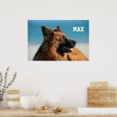 Aangepast 1 Foto en Naam Familielid Poster (Keuken)