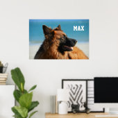 Aangepast 1 Foto en Naam Familielid Poster (Thuiskantoor)