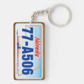 Aangepast 2006 Nebraska Licentie Bord Sleutelhange Sleutelhanger (achterkant)