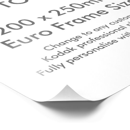 Aangepast 200 x 250 mm foto Afdrukken GB Lijst for (Hoek)