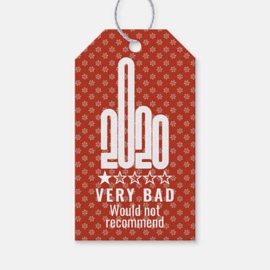 Aangepast 2020-Review met middelvinger zou niet aa Cadeaulabel (Voorkant)