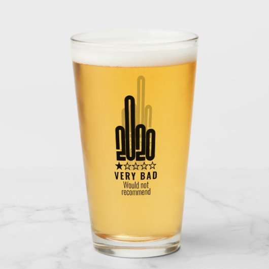 Aangepast 2020-Review met middelvinger zou niet aa Glas (Voorkant gevuld)