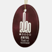 Aangepast 2020-Review met middelvinger zou niet aa Keramisch Ornament (Links)