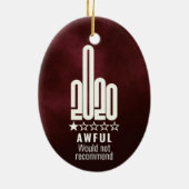 Aangepast 2020-Review met middelvinger zou niet aa Keramisch Ornament (Achterkant)