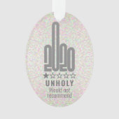 Aangepast 2020-Review met middelvinger zou niet aa Ornament (voorkant)