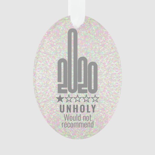 Aangepast 2020-Review met middelvinger zou niet aa Ornament (voorkant)