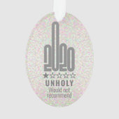 Aangepast 2020-Review met middelvinger zou niet aa Ornament (achterkant)