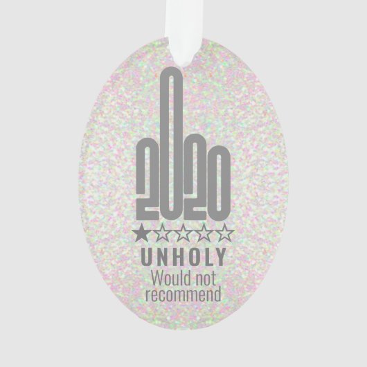 Aangepast 2020-Review met middelvinger zou niet aa Ornament (achterkant)