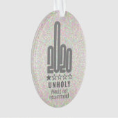 Aangepast 2020-Review met middelvinger zou niet aa Ornament (voorkant)