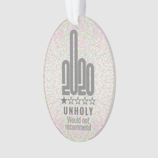 Aangepast 2020-Review met middelvinger zou niet aa Ornament (voorkant)