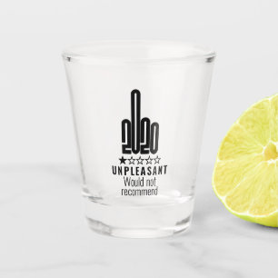Aangepast 2020-Review met middelvinger zou niet aa Shot Glas