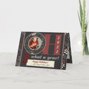 Aangepast 2021 Funny Quarantine Bingo Feestdagen Kaart