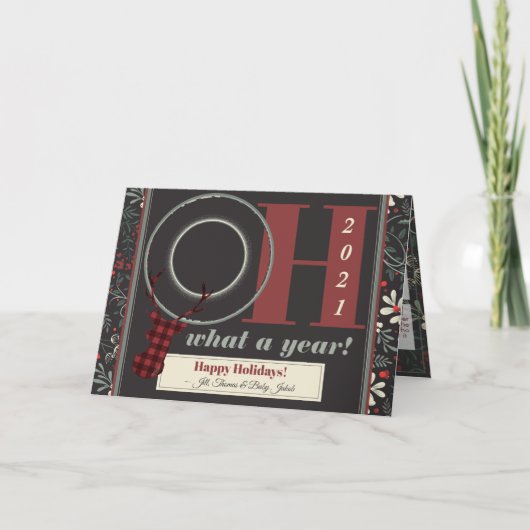 Aangepast 2021 Funny Quarantine Bingo Feestdagen Kaart (Voorkant)