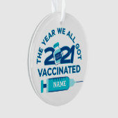 Aangepast 2021 Het jaar waarin we allemaal gevacci Ornament (voorkant)
