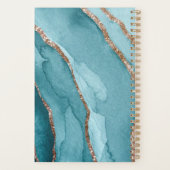 Aangepast 2022 Gold Blauwgroen blauw marmer, niet- Planner (Achterkant)