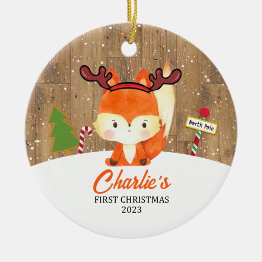 Aangepast 2023 Eerste Kerst Ornament (Voorkant)