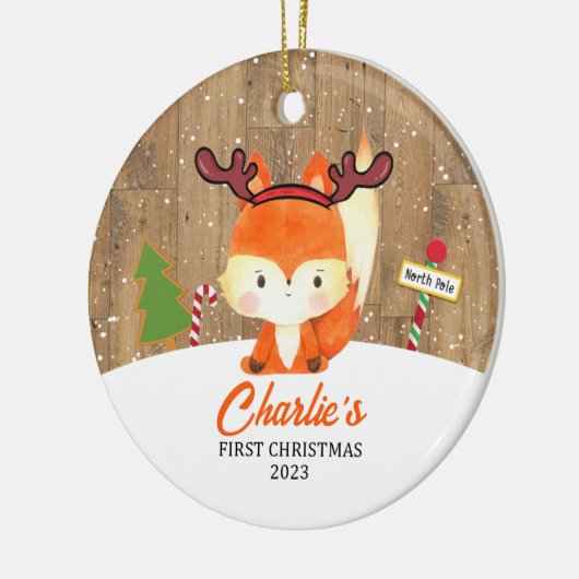 Aangepast 2023 Eerste Kerst Ornament (Links)