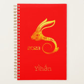 Aangepast 2023 Lunar nieuwjaar RABBIT maandelijks Planner (Voorkant)