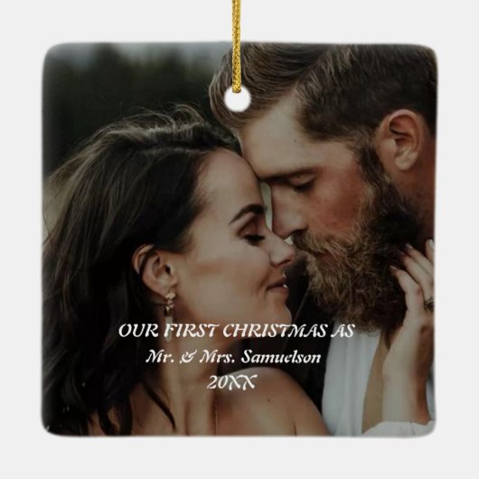 Aangepast 2024 Eerste Kerst Ornament w Afbeelding (Achterkant)