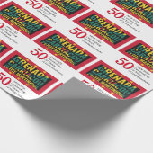 Aangepast 2024 GRENADA 50ste Jubileum Onafhankelij Cadeaupapier (Hoek)