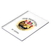 Aangepast 2024 TOTAAL ZONSVERDUISTERING Vlaggen Da Notitieboek (Linkerzijde)