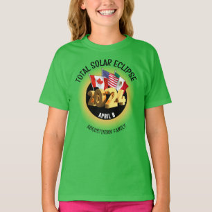 Aangepast 2024 TOTAAL ZONSVERDUISTERINGSVLAGGEN Ki T-shirt