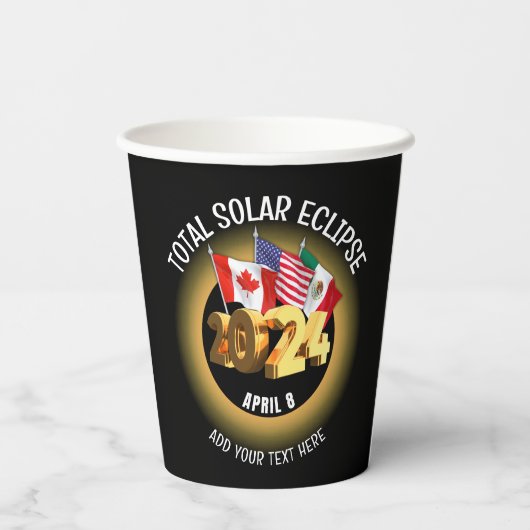 Aangepast 2024 TOTAAL ZONSVERDUISTERINGSVLAGGEN Papieren Bekers (Achterkant)