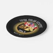 Aangepast 2024 TOTAAL ZONSVERDUISTERINGSVLAGGEN Papieren Bordje (Gekanteld)