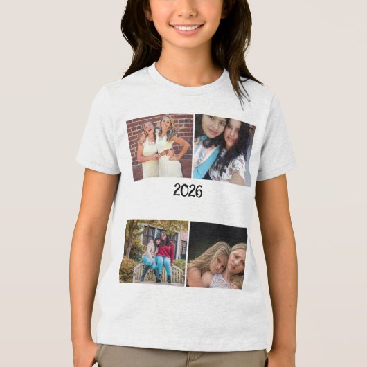 Aangepast 2026 4 foto collage Tri-Blend shirt (Voorkant)