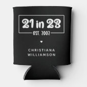 Aangepast 21e verjaardagscadeau 21 in 23 Gesticht Blikjeskoeler (Voorkant)