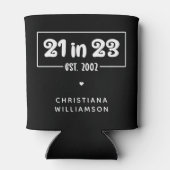 Aangepast 21e verjaardagscadeau 21 in 23 Gesticht Blikjeskoeler (Achterkant)