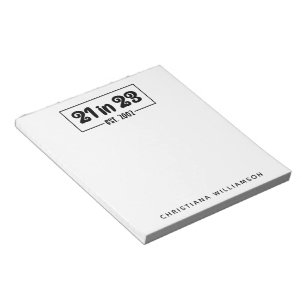 Aangepast 21ste verjaardag cadeau 21 op 23.00 uur  notitieblok