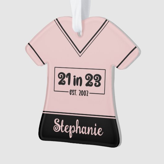 Aangepast 21ste verjaardag cadeau 21 op 23.00 uur ornament (voorkant)