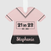 Aangepast 21ste verjaardag cadeau 21 op 23.00 uur ornament (achterkant)