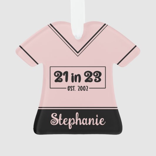 Aangepast 21ste verjaardag cadeau 21 op 23.00 uur ornament (achterkant)
