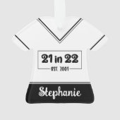 Aangepast 21ste verjaardag op 22 september 2001 ornament (achterkant)