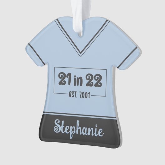 Aangepast 21ste verjaardag op 22 september 2001 ornament (voorkant)