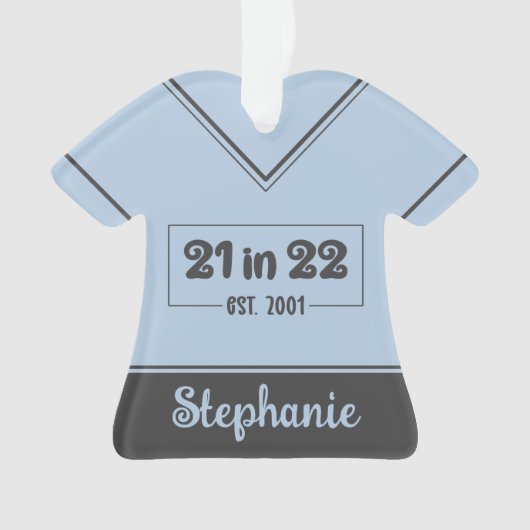 Aangepast 21ste verjaardag op 22 september 2001 ornament (voorkant)