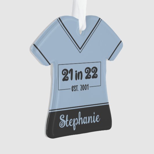 Aangepast 21ste verjaardag op 22 september 2001 ornament (voorkant)