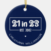 Aangepast 21ste verjaardag op 23 september 2002 keramisch ornament (Voorkant)