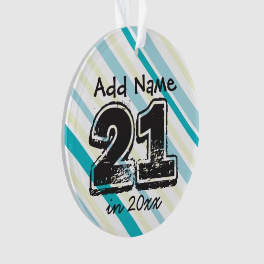 Aangepast 21ste verjaardag Ornament (voorkant)