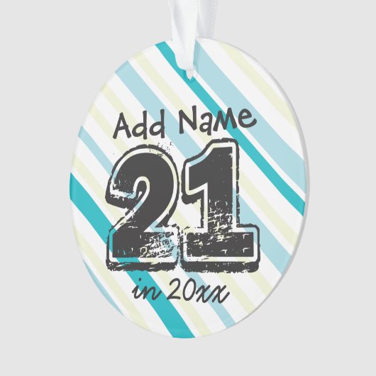 Aangepast 21ste verjaardag Ornament (voorkant)