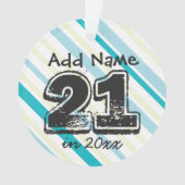 Aangepast 21ste verjaardag Ornament (voorkant)