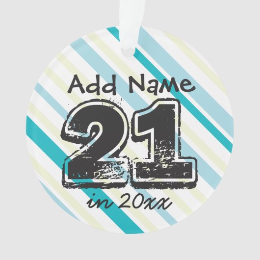 Aangepast 21ste verjaardag Ornament (voorkant)