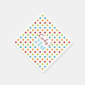 Aangepast 21ste verjaardag van meerkleurige poolwa servet (Hoek)