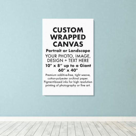 Aangepast 24-inch x 36-inch PREMIUM GEWRAPPEERDE A Canvas Afdruk (Insitu (Houten vloer))